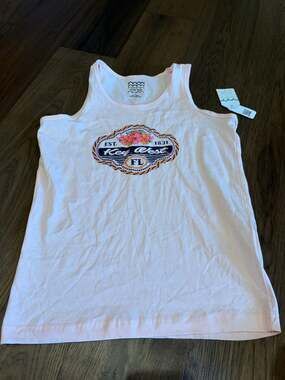 Exist Kids Tank Top Size L Pink Key West Floral Graphic